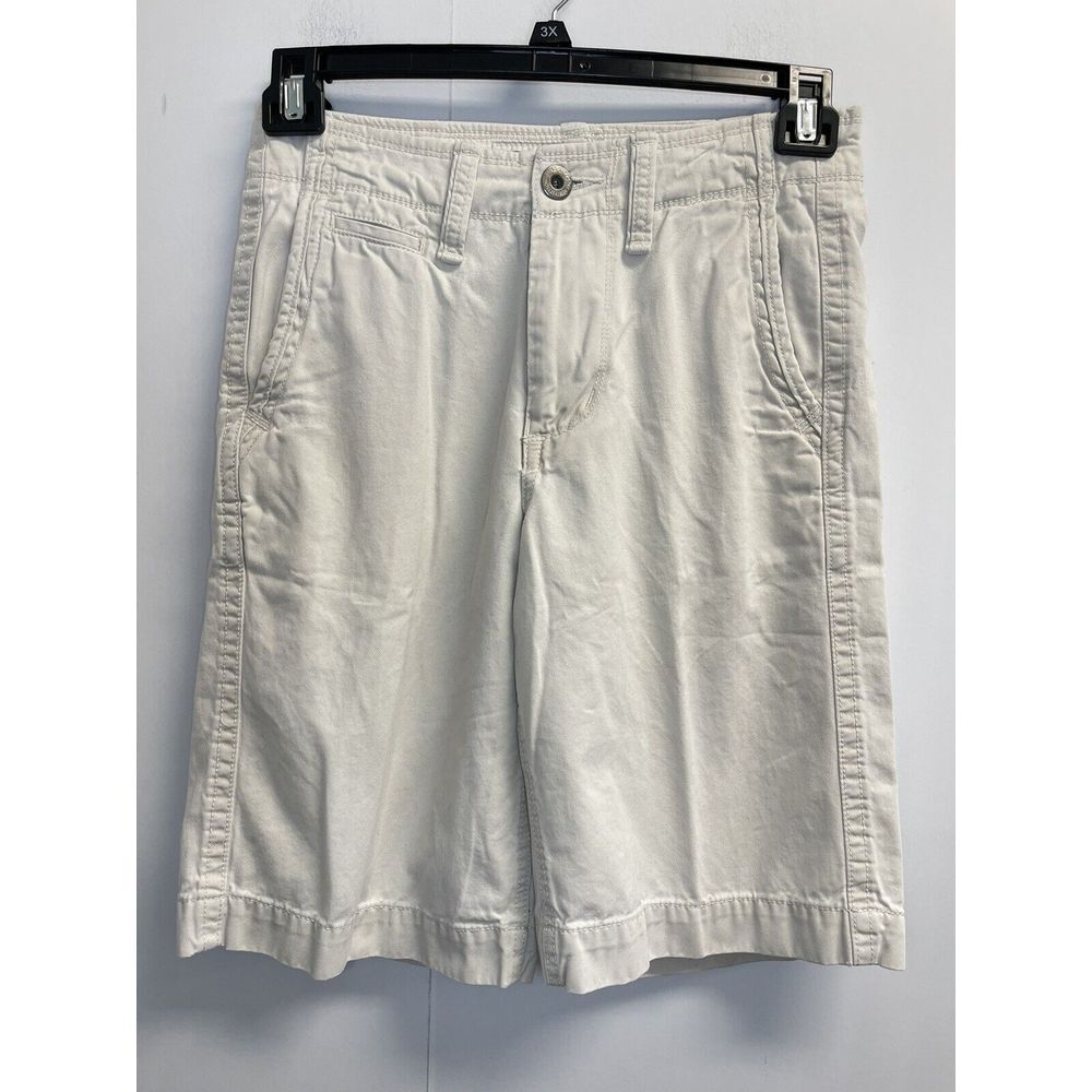 American Eagle Outfitters Shorts Men's 26 Khaki Stone Chino Longer Length Cotton
